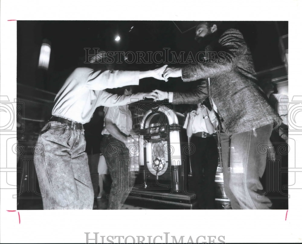 1988 Brook Minx and Samantha Rainbow dancing at Studebaker&#39;s - Historic Images