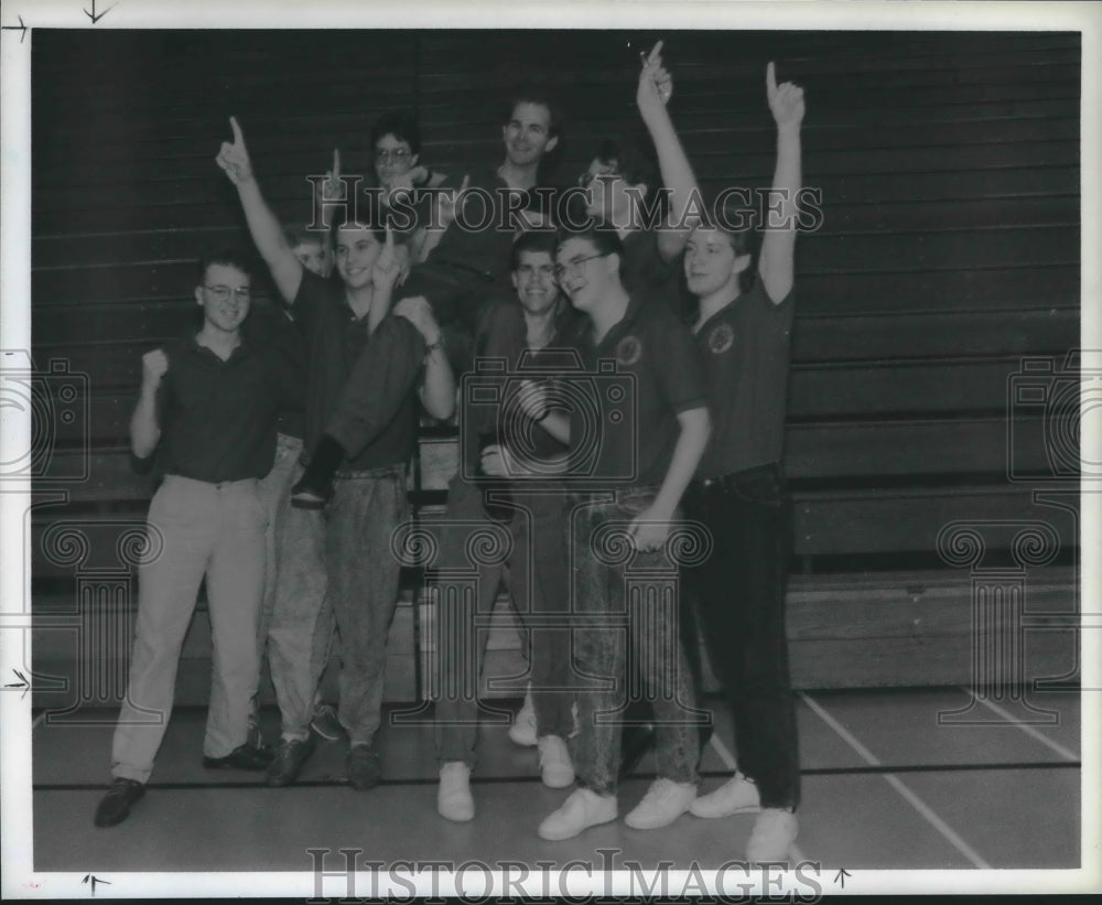 1989 Members Of The Deer Park High School Academic Decathlon Team TX - Historic Images