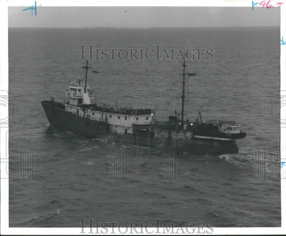 1977 Fairfield Industries' seismic survey vessel in South Africa - Historic Images