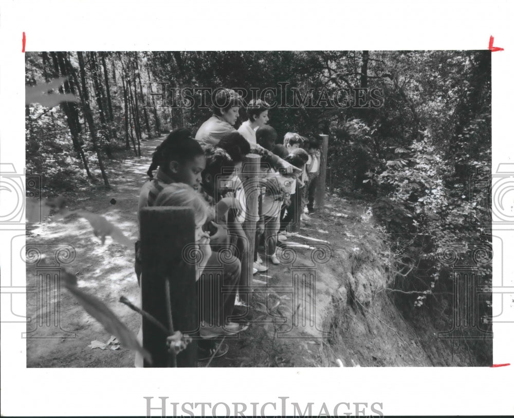 1987 Press Photo Berry Elementary at Edith L. Moore Nature Sanctuary, Houston - Historic Images