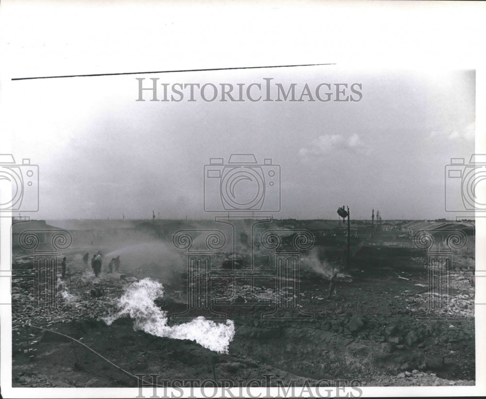 1969 Press Photo Wreckage at Greenridge North Subdivision - hca22321 - Historic Images