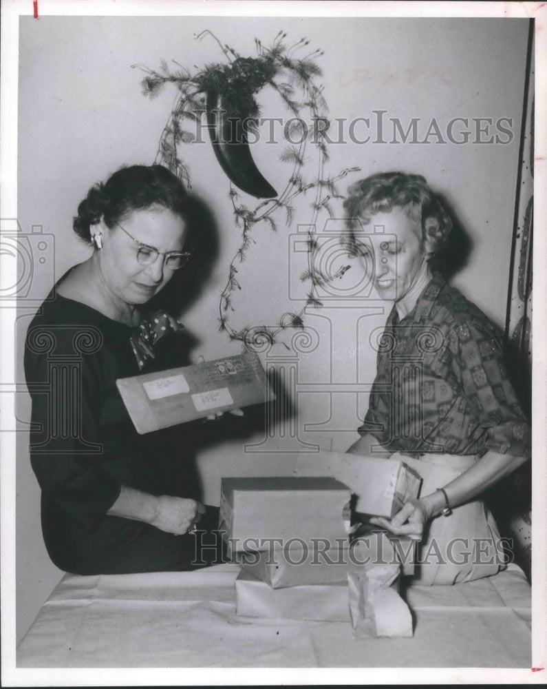 1959 Press Photo Mrs. Ike Daily & Mrs. Mack E. Lee, Elks Lodge No. 151, Houston - Historic Images