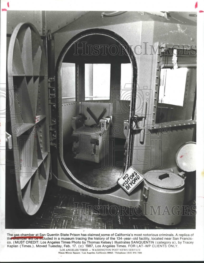 1992 Gas chamber at San Quentin State Prison - Historic Images