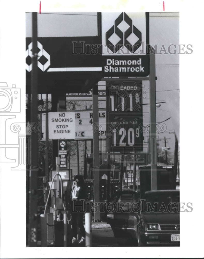 1991 Press Photo Gasoline prices vary in Houston - hca22953 - Historic Images