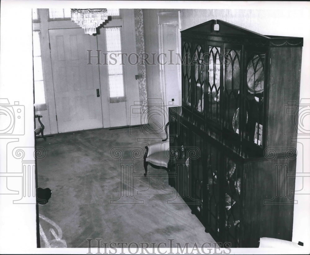 1963 Press Photo A foyer of Texas Governor's Mansion in Austin, Texas - Historic Images