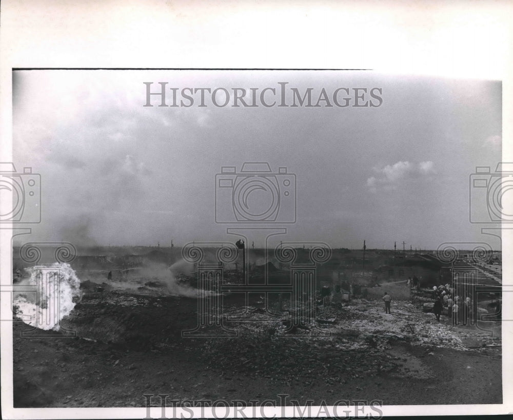 1969 Press Photo Explosion site, Houston, Texas - hca23242 - Historic Images