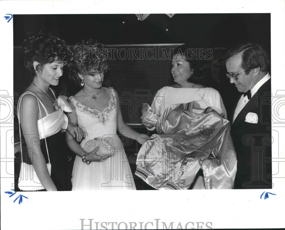 1985 Easter Seal Society members w/ Kenny Rogers jacket - Harris Co. - Historic Images