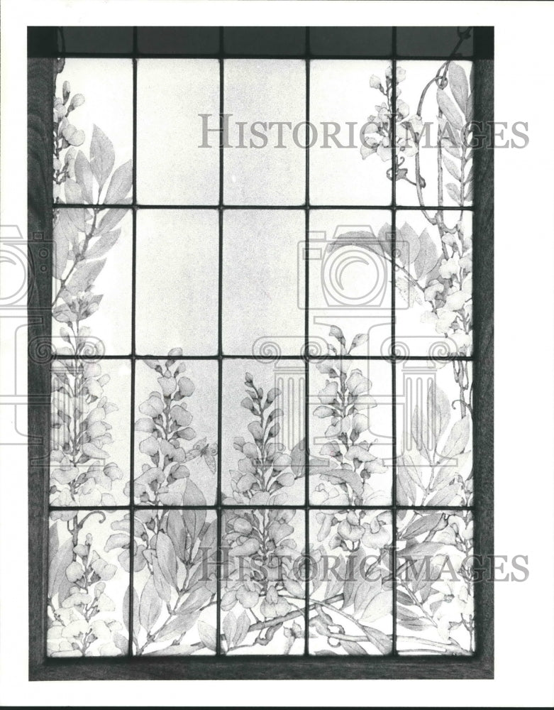1981 Faye Jones &quot;Wisteria Garden&quot; - Glass - Historic Images