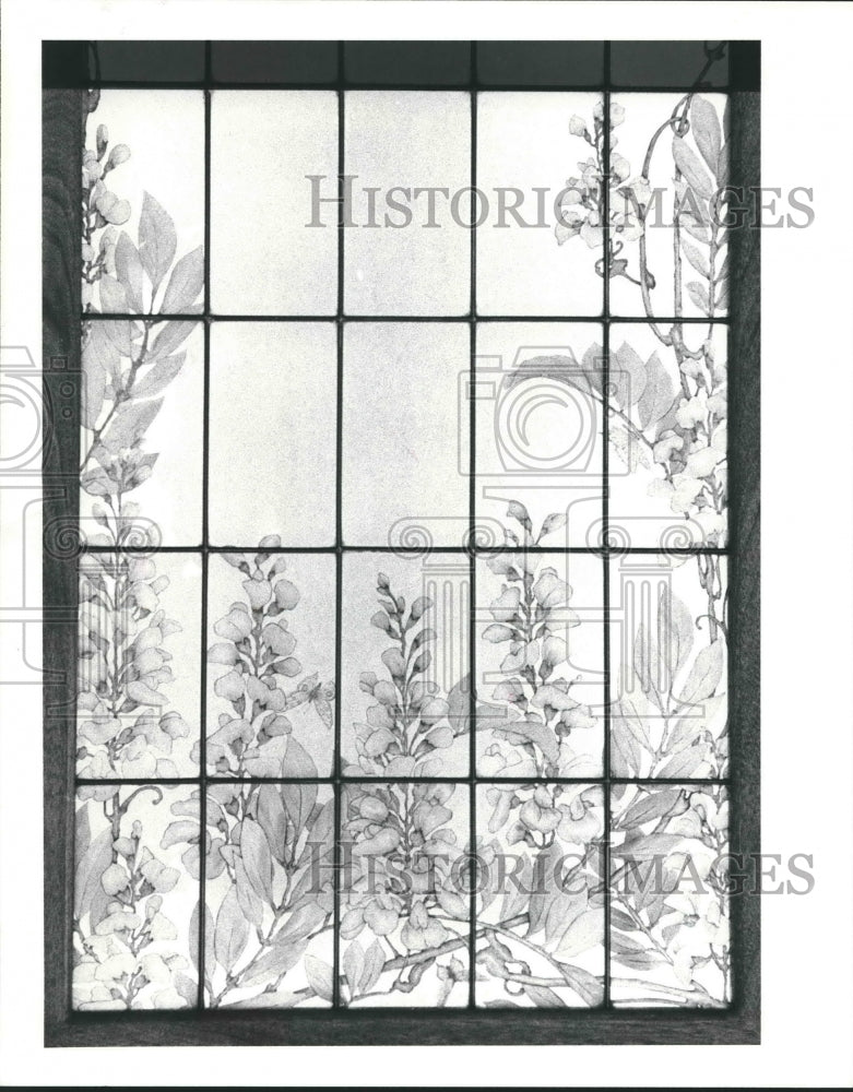 1981 Faye Jones "Wisteria Garden" - Glass - Historic Images