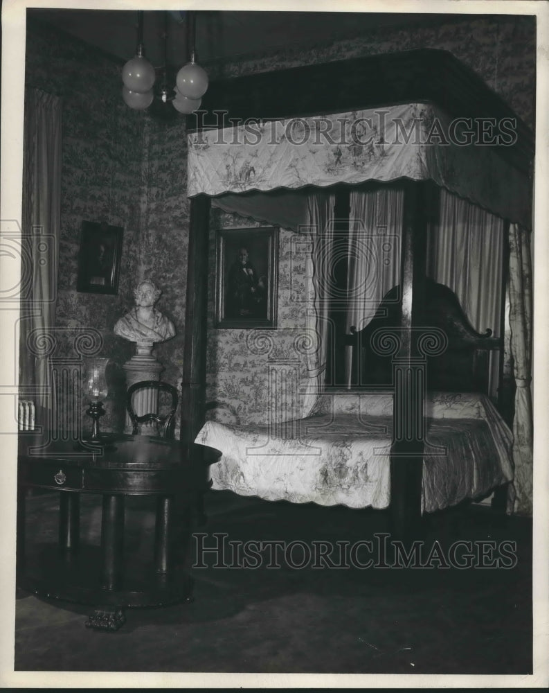 1963 Press Photo Bedroom in Governor&#39;s Mansion - Texas - hca23892 - Historic Images