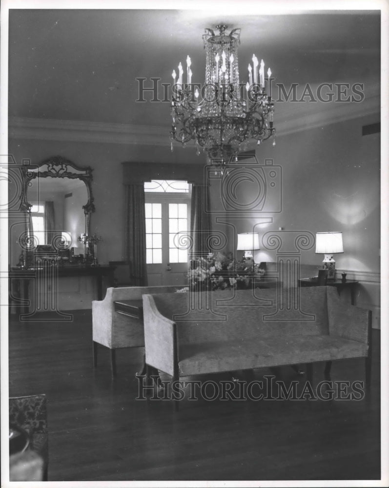 1963 Press Photo West receptions room - Governor&#39;s Mansion, Texas - hca23904 - Historic Images