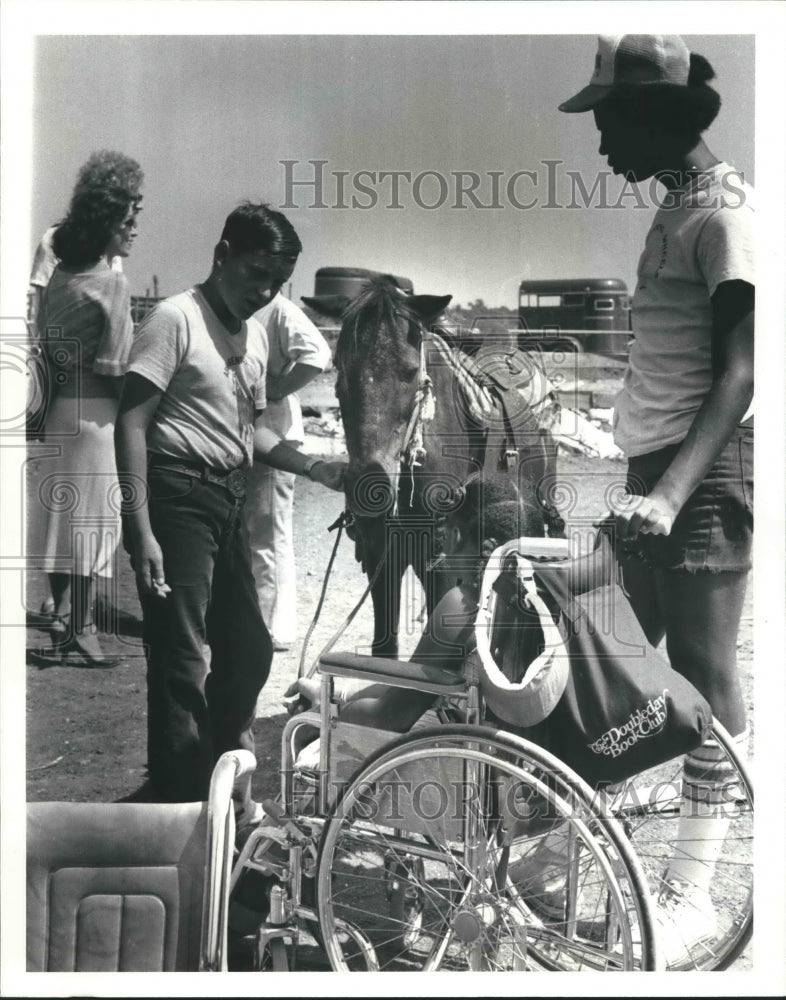 1986 Toi Woodson-Levy at Easter Seals Winning Wheels camp , Houston - Historic Images