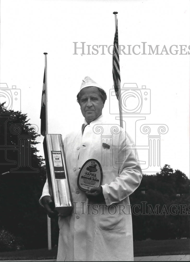 1980 George Jensen, President of Jaka Meats in Jutland, Denmark - Historic Images