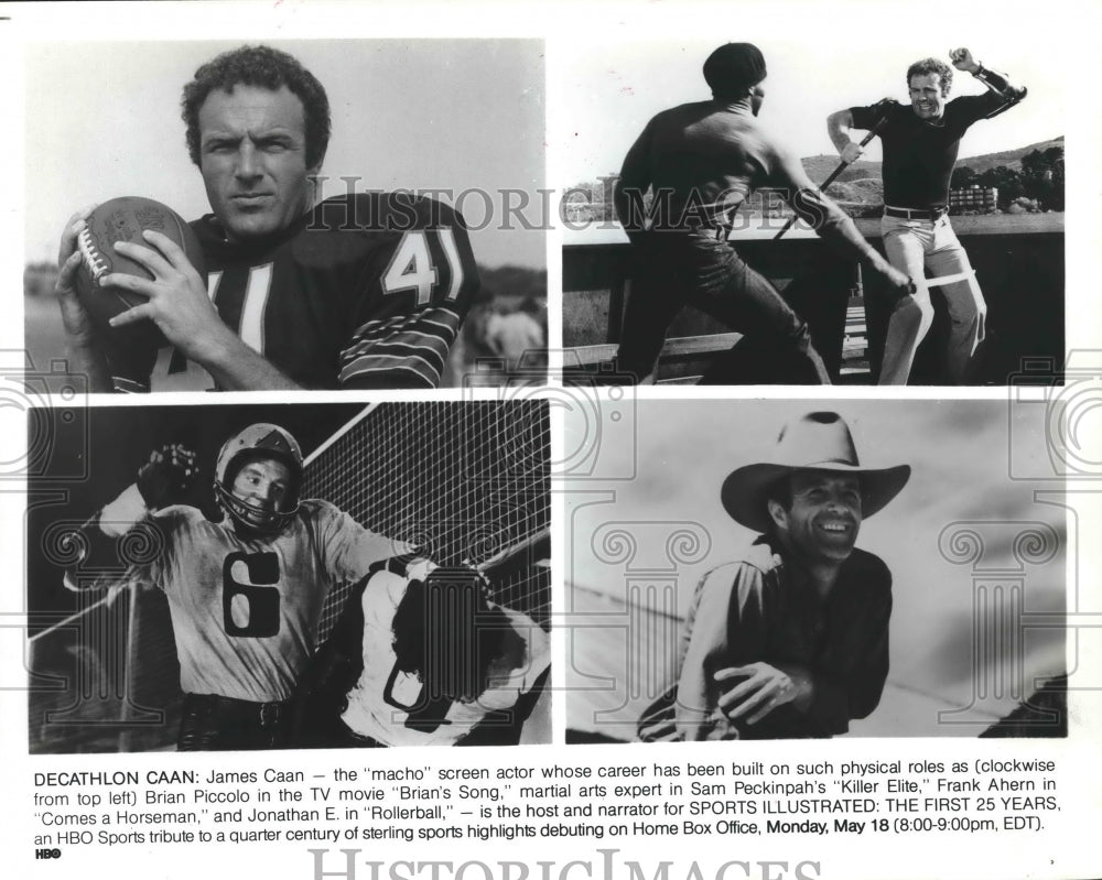 1981 Press Photo Actor James Caan, pictures from multiple shows - hca24736 - Historic Images