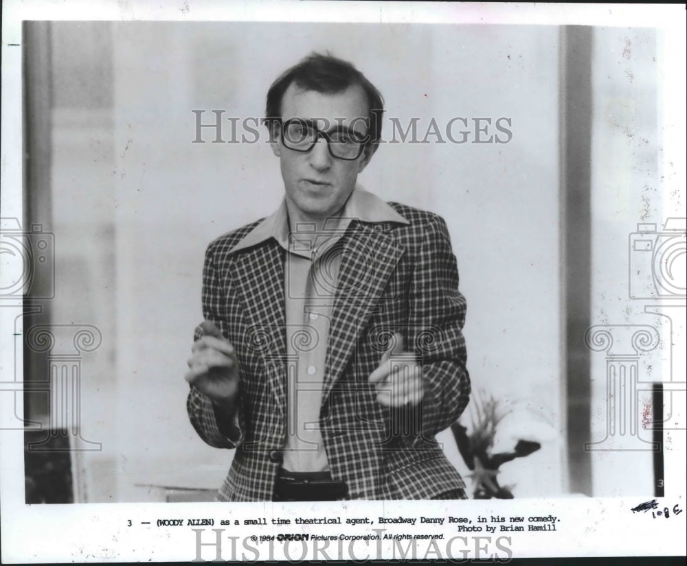 1984 Press Photo Woody Allen as Broadway Danny Rose, in his new comedy - Historic Images