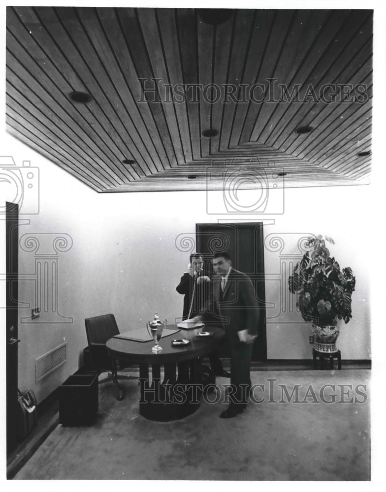 1965 Press Photo Inside Federal Office Bldg., LBJ Offices, Austin, Texas - Historic Images