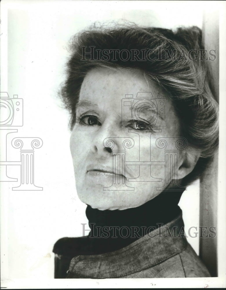 1966 Press Photo Close up of actress Katharine Hepburn - hca25585 - Historic Images