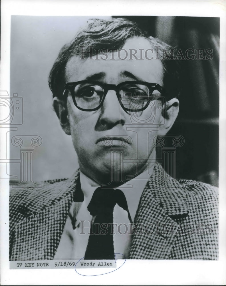 1969 Press Photo Woody Allen Looking Perplexed - hca25702 - Historic Images