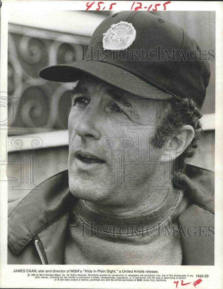 1980 Press Photo James Caan, Actor and Director in &quot;Hide In Plain Sight&quot; - MGM- Historic Images