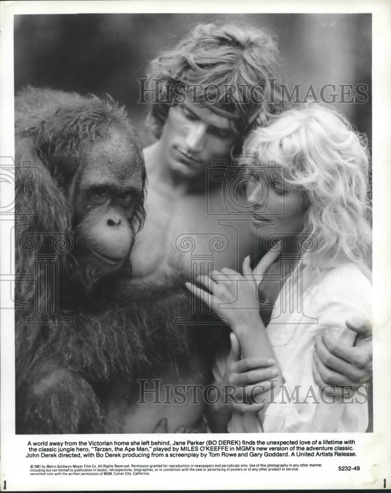 1987 Bo Derek & Miles O'Keefe in "Tarzan, the Ape Man" - Historic Images