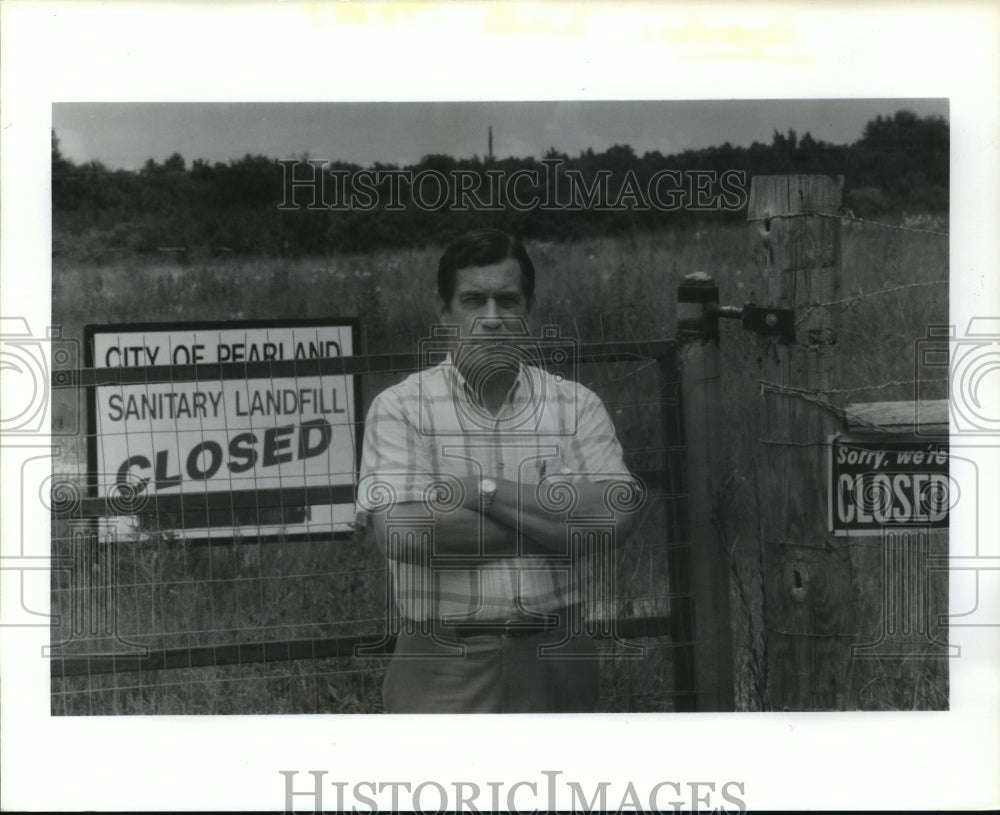 1989 Joe Rost at Pearland Hazardous Waste Site in Texas - Historic Images