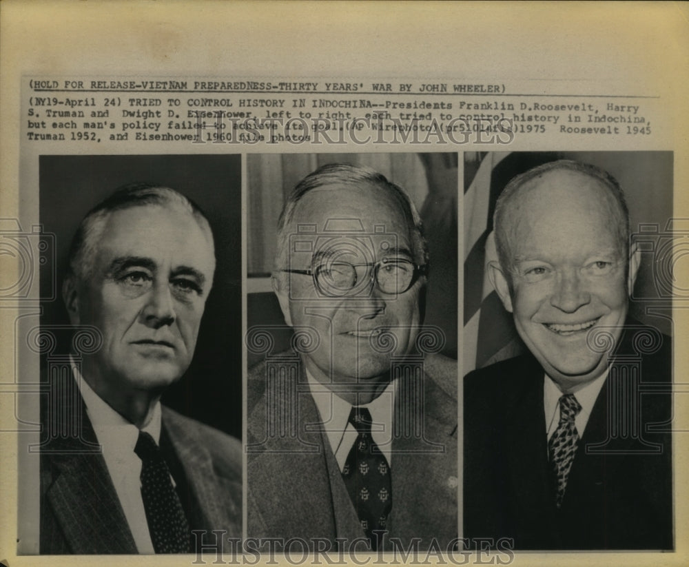 1975 Past presidents who tried to control history in Indochina - Historic Images