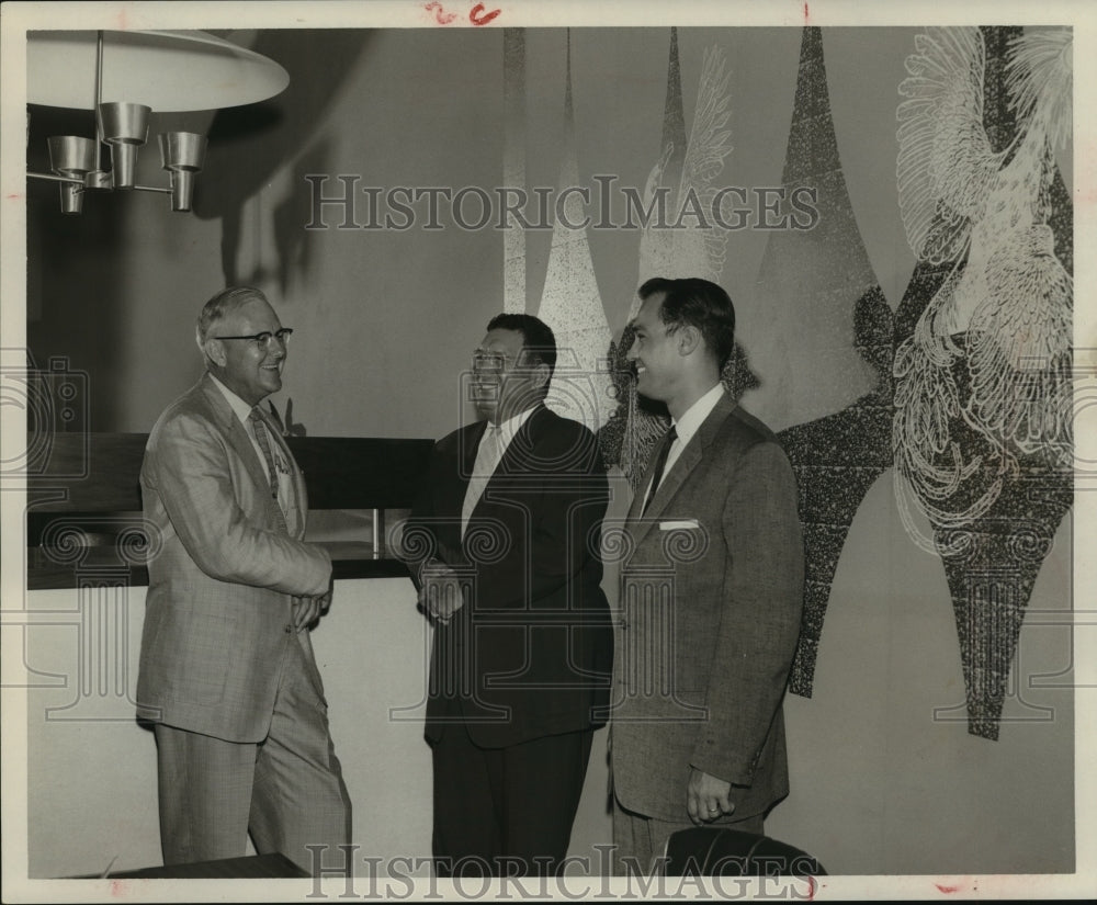 1957 Press Photo Vice-presidents of Home Savings &amp; Loan Association - Houston - Historic Images