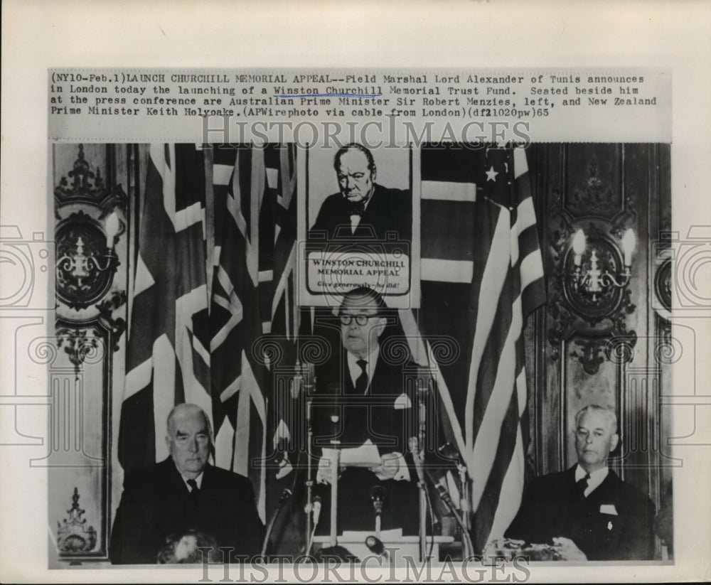 1965 Press Photo Winston Churchill Memorial Trust Fund announced in London - Historic Images