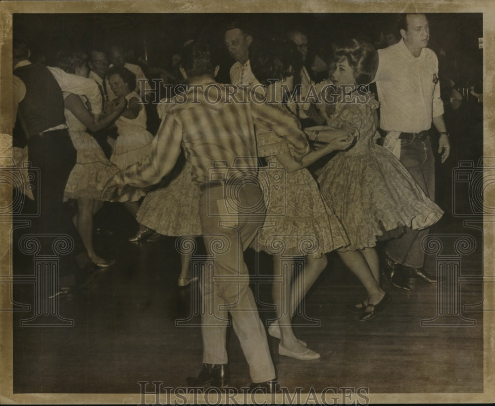 1970 Square dance participants raise money for Goodfellows, Houston - Historic Images