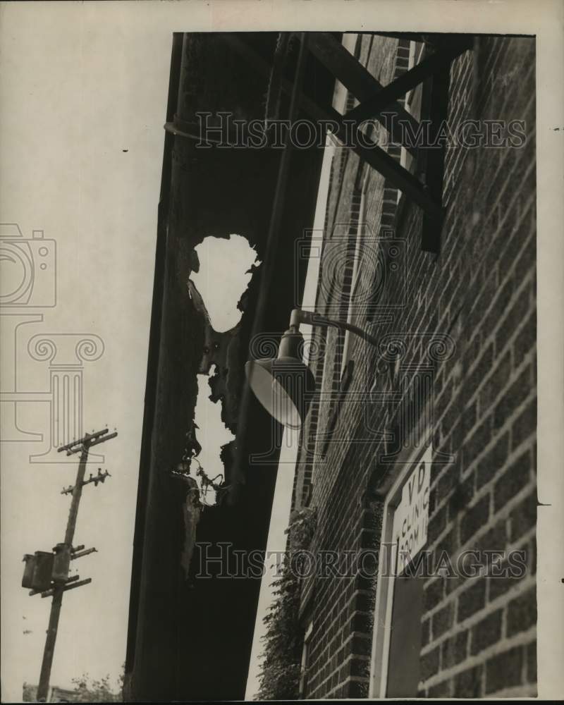1953 Construction slide outside Harris County Juvenile Detention, TX - Historic Images