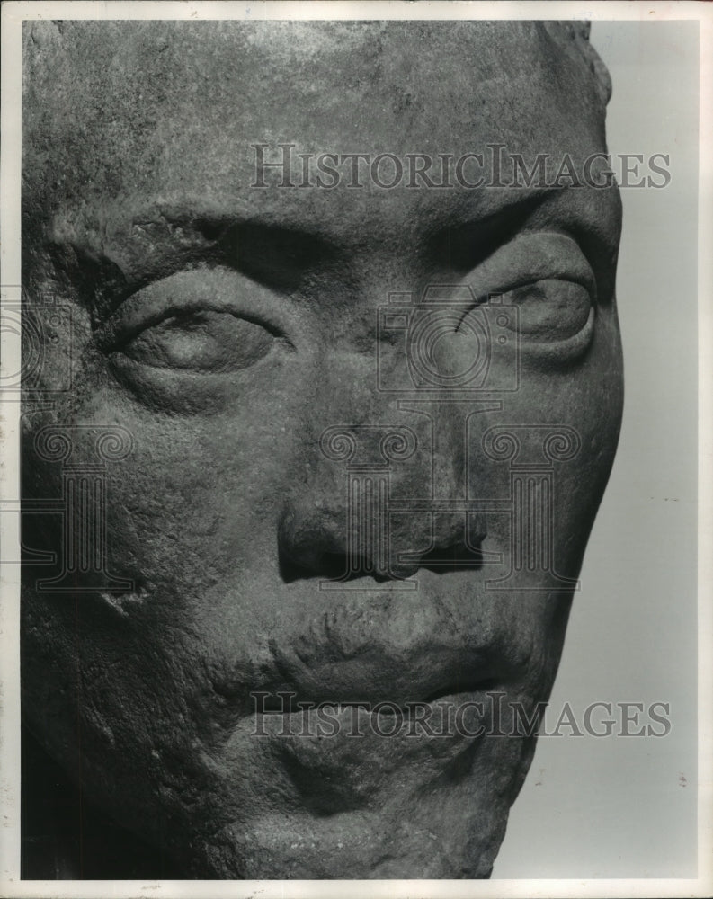 1979 Marble head of Memnon, disciple of Herodes Atticus in Germany - Historic Images