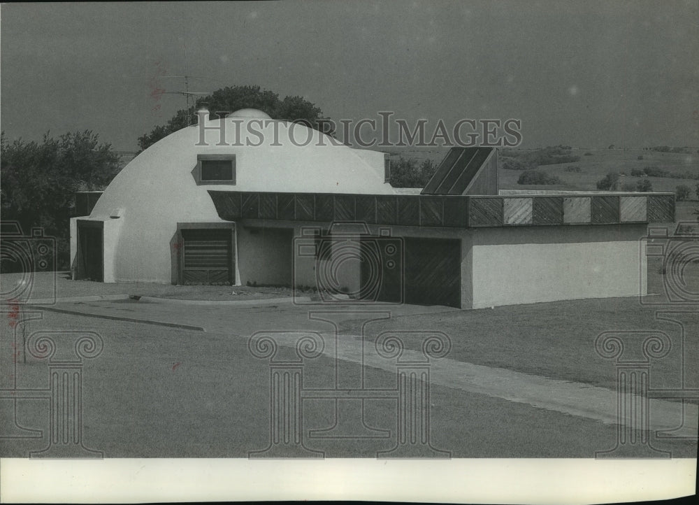 1983 Geodesic dome on dairy farm in Oklahoma - Historic Images