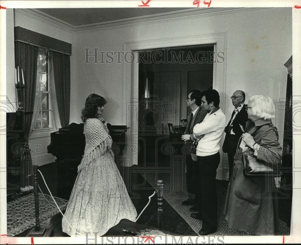 1979 Woman wears costume at historic home tour - Historic Images