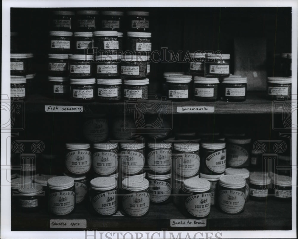 1978 Seasonings for sale at Hilltop Farm in Cleveland, Texas - Historic Images