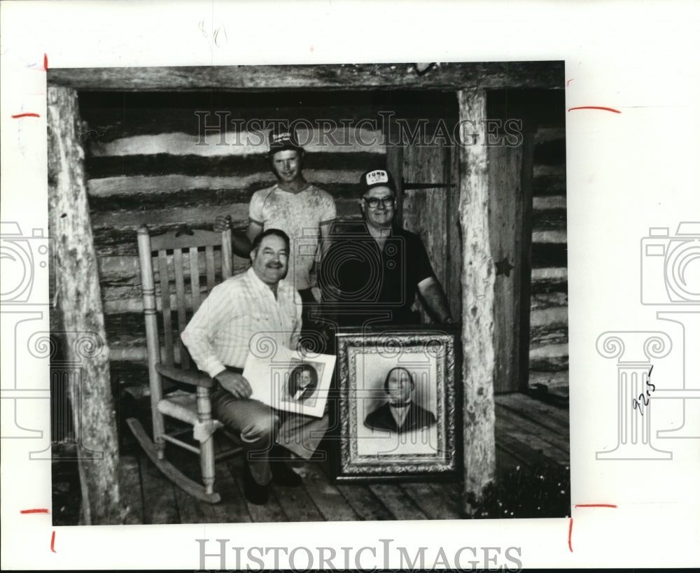 1986 Jerry Hills and descendents of William Frels at Frelsburg, Tx - Historic Images
