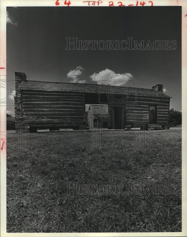 1982 Block houses from early Texas in Round Top, Texas - Historic Images