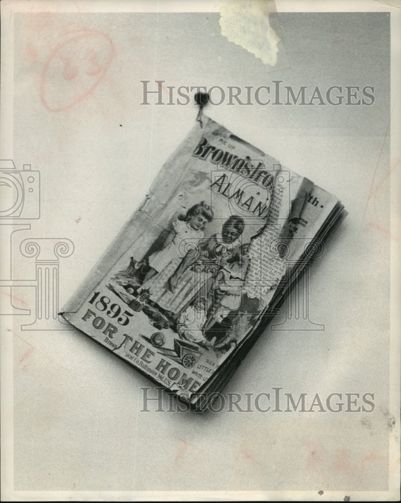 1962 Press Photo Brown's Iron Bitters Almanac for the Home from 1895 - hca28515 - Historic Images