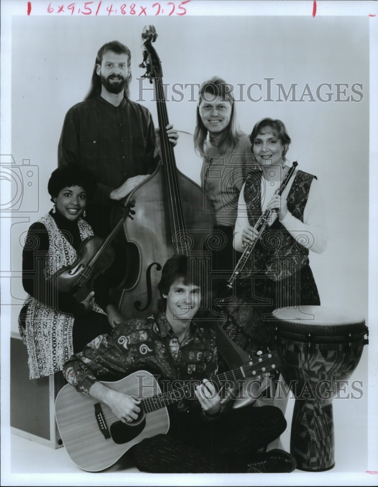 1996 Tin Roof Tango musicians at Heinen Theater in Houston - Historic Images