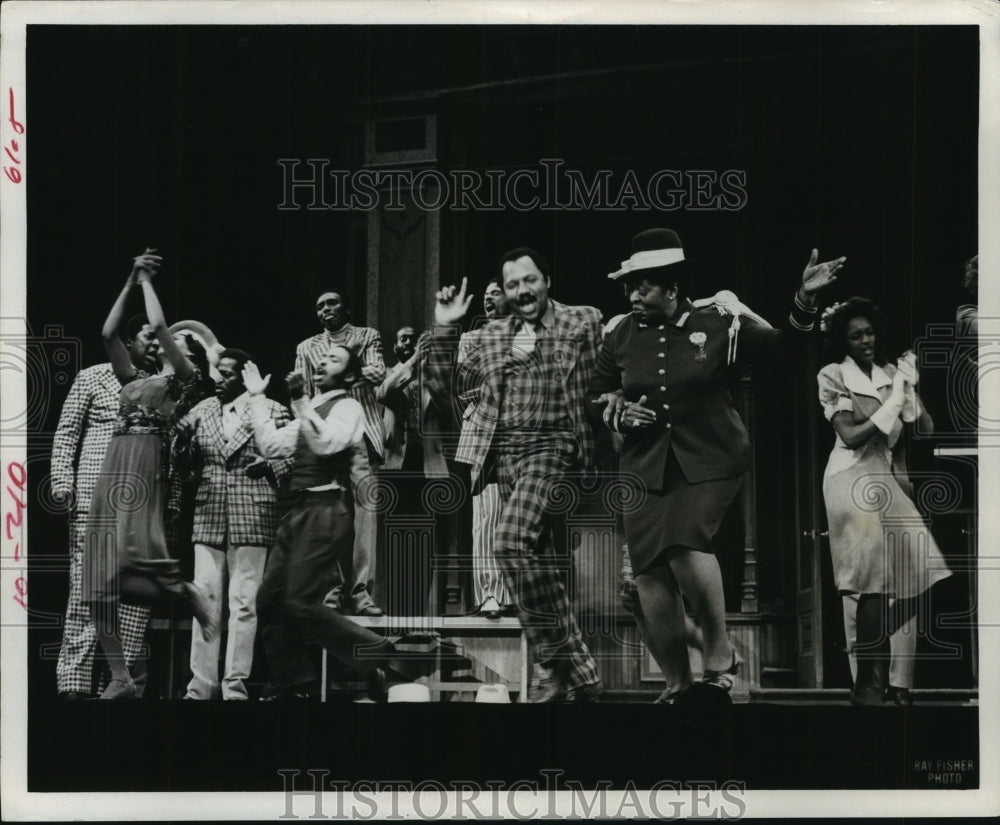 1977 Chorus from Guys and Dolls at Houston Music Theater - Historic Images