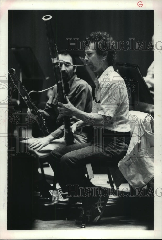 1980 Members of Houston Symphony Orchestra practice - Historic Images