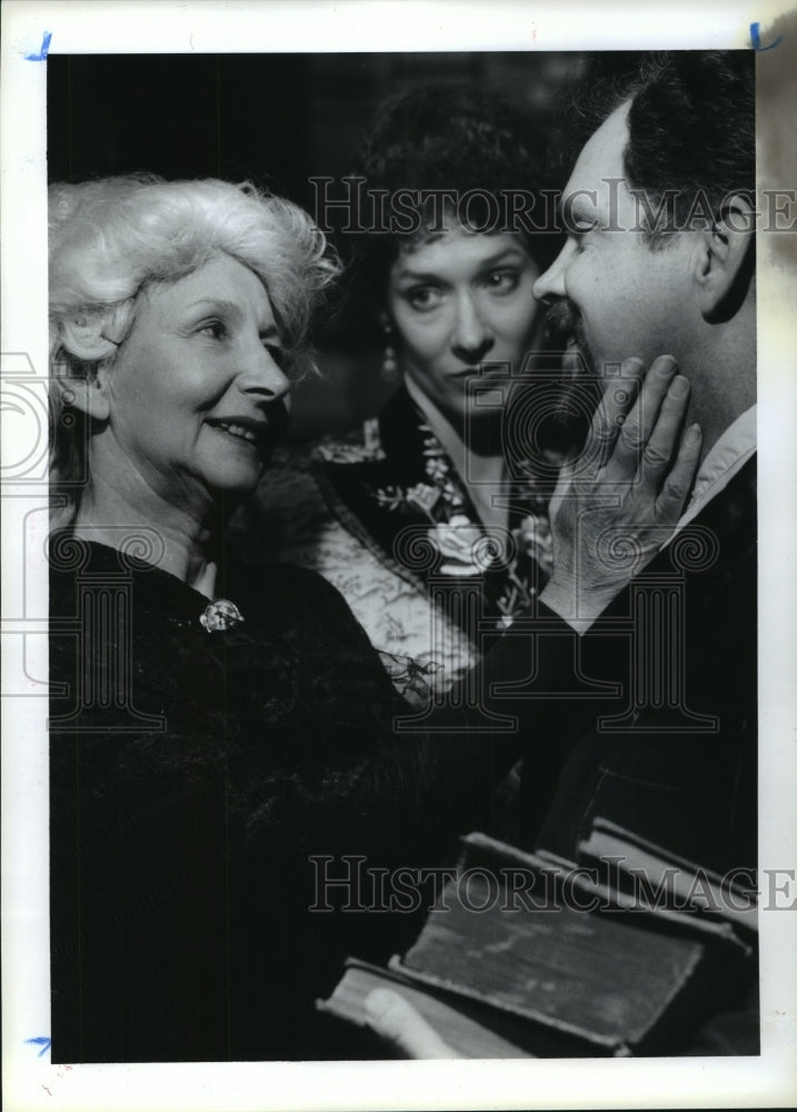 1993 Cast in scene of &quot;Hedda Gabler&quot; at Houston Skyline Theater - Historic Images