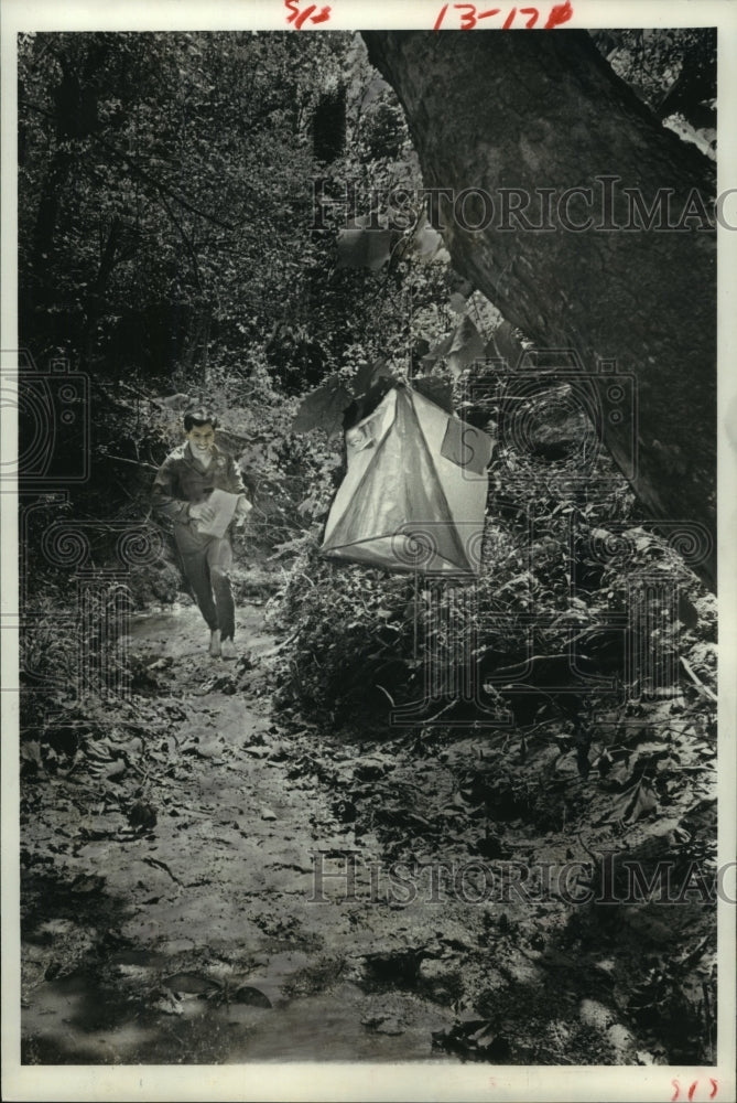 1979 Houston Orienteering Club members on course-Historic Images