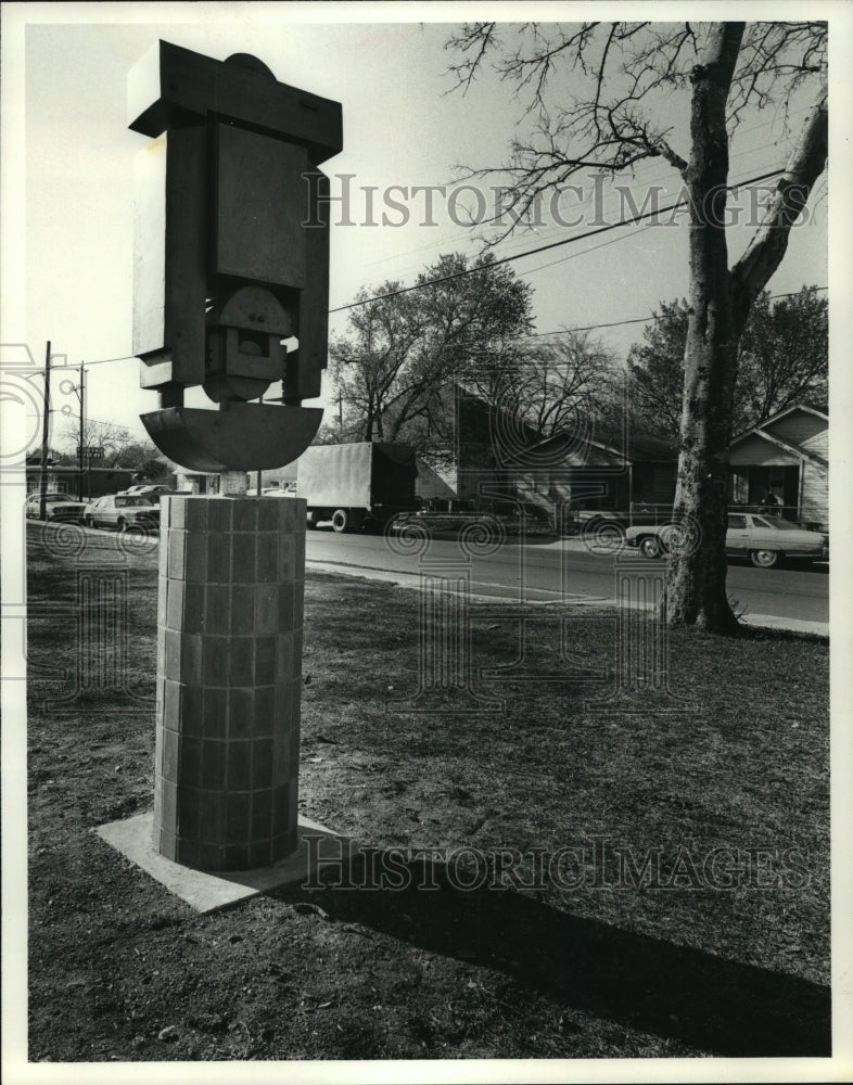 1979 Jonah and the Whale Sculpture by Carroll Simms in Houston - Historic Images