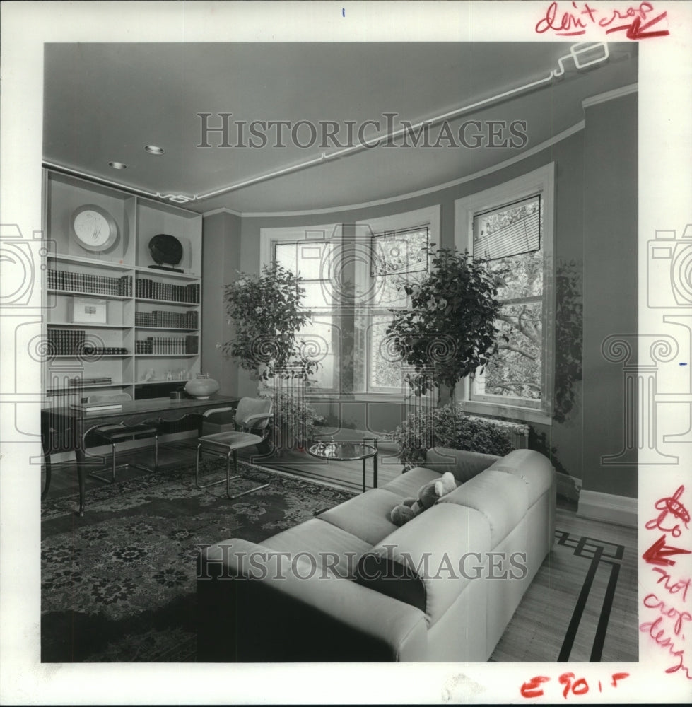 1983 Interior design of Houston home by Architect Yousseff Bahri-Historic Images