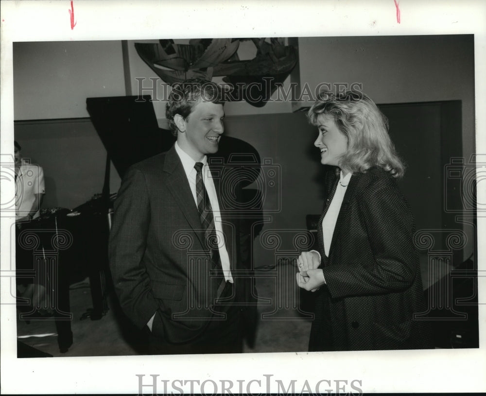 1989 Press Photo Kendall Miller and Sally Starnes at Houston Symphony Ball - Historic Images