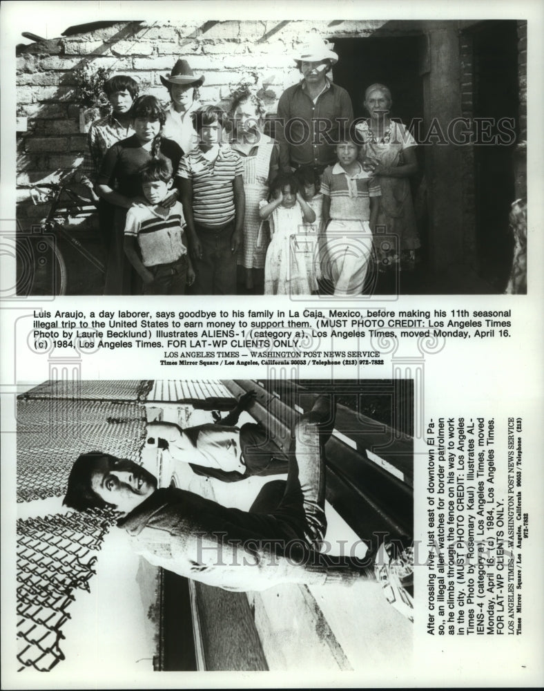 1984 Two faces of U.S. illegal aliens from Mexico - Historic Images