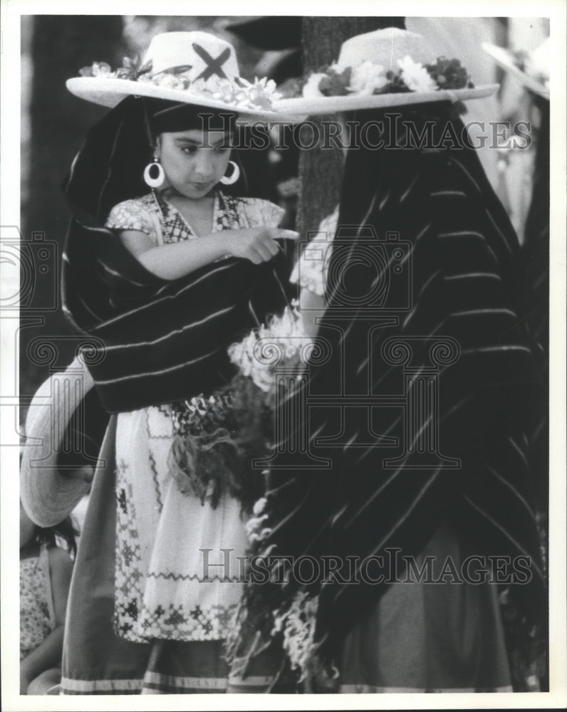 1983 Young women in costume at Houston Festival - Historic Images