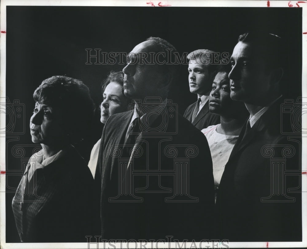 1963 Cast of "The Cantilevered Terrace" at Houston Theatre Center - Historic Images