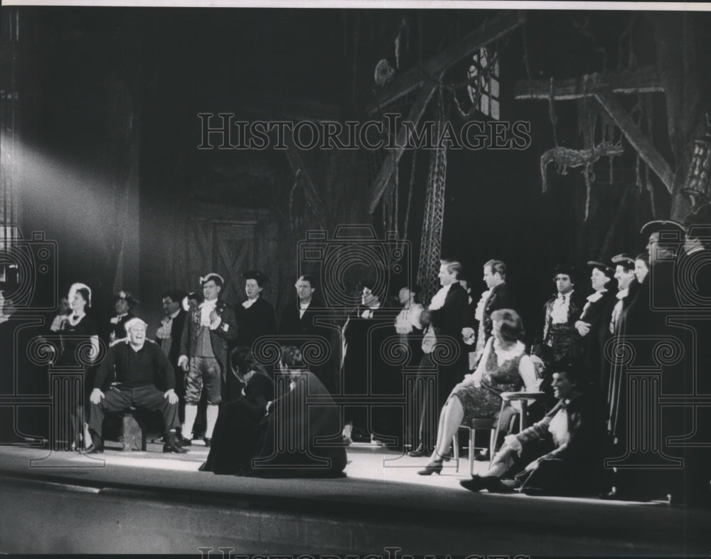 1964 Cast in scene of &quot;The Masked Ball&quot; at Houston Grand Opera - Historic Images