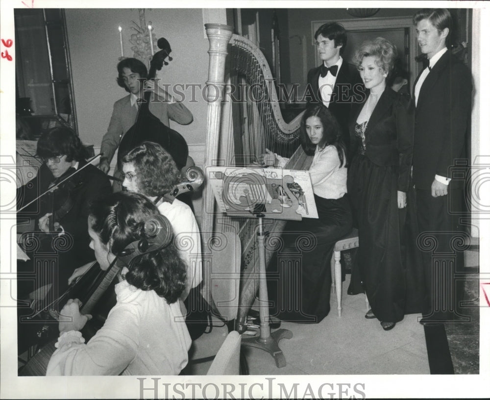 1980 Press Photo Houston Youth Symphony string ensemble perform at country club - Historic Images